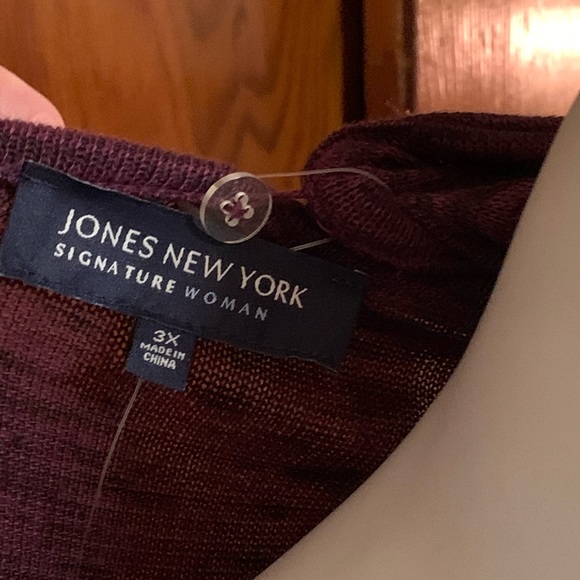 Jones New York 2 Piece Purple/Black Sweater - Picture 4 of 5